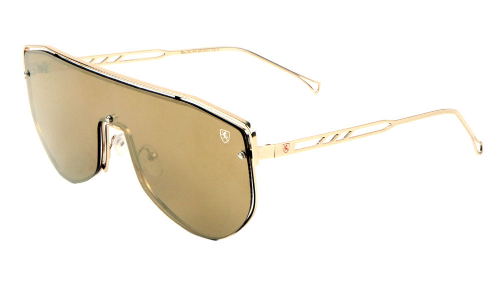 KHAN One Piece Shield Wireframe Sunglasses Wholesale