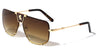 KHAN Bracket Rim Flat Top Squared Aviators Wholesale Sunglasses