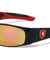 KHAN Wide Rounded Rectangle Color Mirror Sports Wholesale Sunglasses