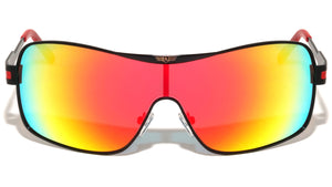KHAN Solid One Piece Lens Color Mirror Wholesale Sunglasses
