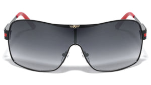 KHAN One Piece Shield Race Stripe Sunglasses Wholesale