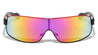 KHAN One Piece Shield Color Mirror Sunglasses Wholesale