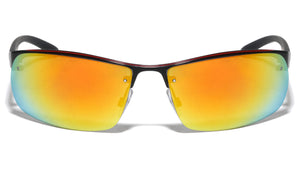 KHAN Metal Semi Rimless Sport Wholesale Sunglasses