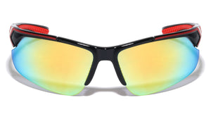 KHAN Semi-Rimless Sports Color Mirror Sunglasses Wholesale