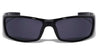 KHAN Side Plate Shield Rectangle Sports Wholesale Sunglasses