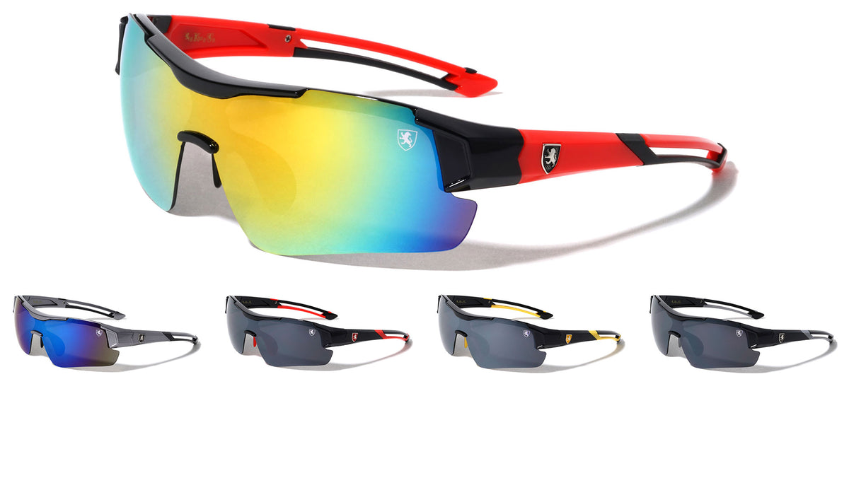KHAN Semi-Rimless Sports Sunglasses Wholesale