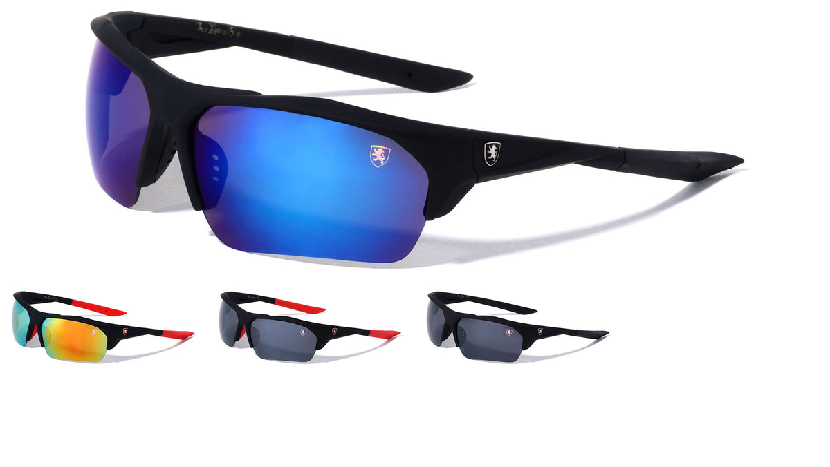 KHAN Soft Rubber Coating Semi-Rimless Sports Sunglasses Wholesale