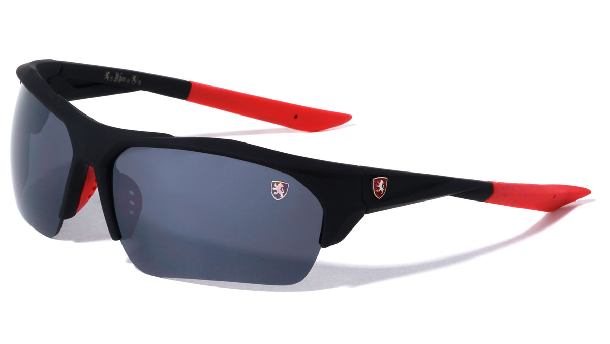 KHAN Soft Rubber Coating Semi-Rimless Sports Sunglasses Wholesale