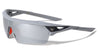 KHAN Semi-Rimless Cut-Out Temple Sports Wholesale Sunglasses