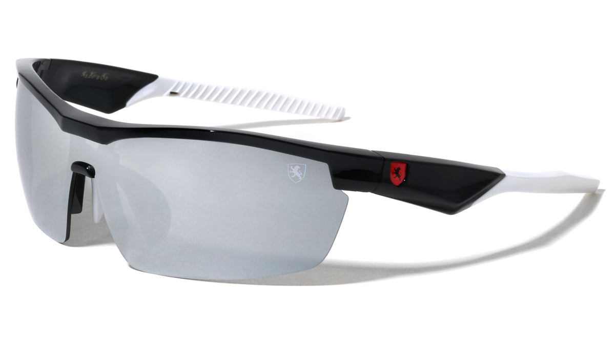 KHAN Semi-Rimless Shield Sports Wholesale Sunglasses