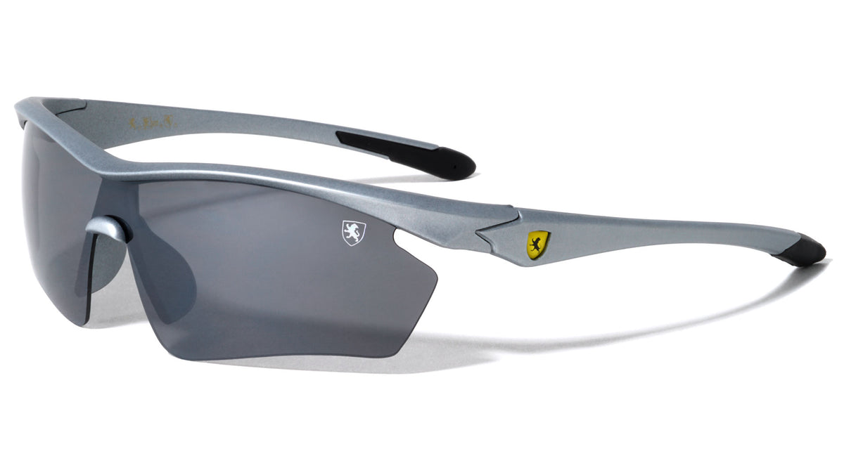 KHAN Semi-Rimless Shield Sports Wholesale Sunglasses