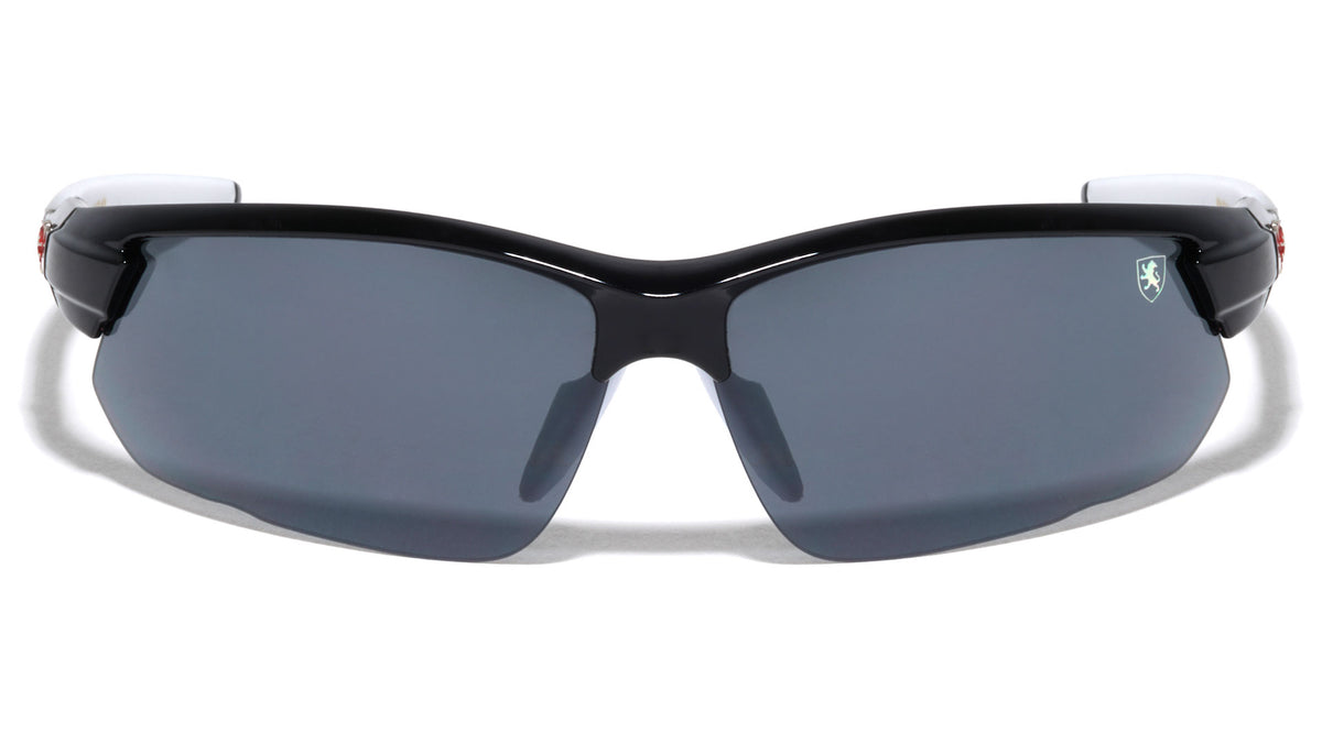KHAN Semi-Rimless Rubber Leg Sports Wholesale Sunglasses