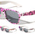 Kids White Frame Graphic Print Bow Classic Wholesale Sunglasses
