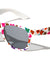 Kids White Frame Graphic Print Bow Classic Wholesale Sunglasses