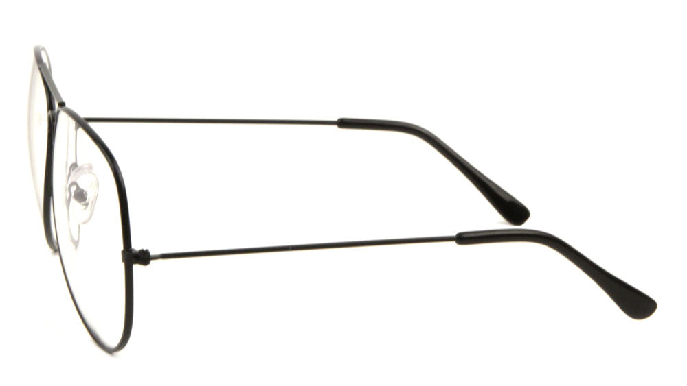 L6258-CLR Large Clear Lens Aviators Wholesale Glasses Frontier