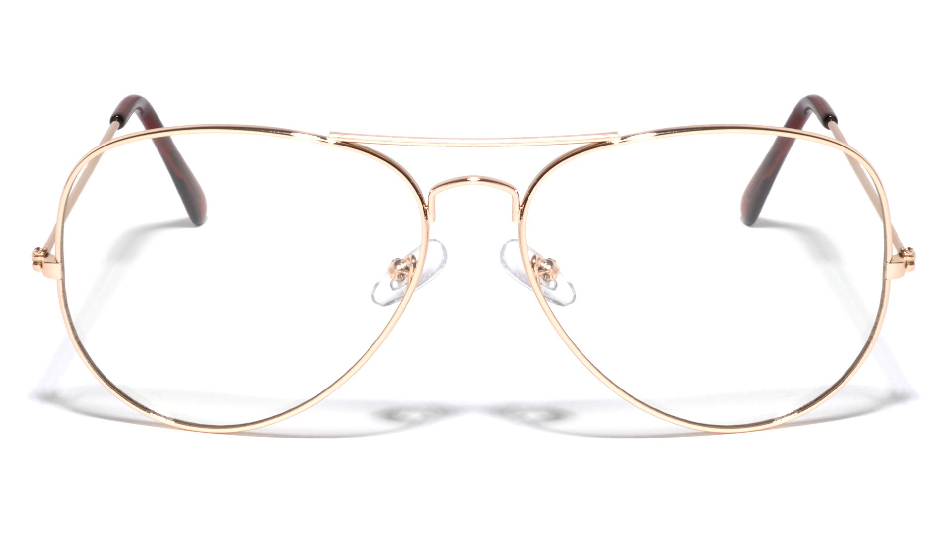 Large Gold Frame Clear Lens Aviators Glasses Wholesale
