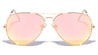 Large Rose Gold Color Mirror Aviators Sunglasses Wholesale