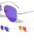 Large Flat Color Mirror Lens Aviators Sunglasses Wholesale