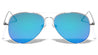 Large Flat Color Mirror Lens Aviators Sunglasses Wholesale