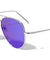 Large Flat Color Mirror Lens Aviators Sunglasses Wholesale