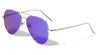Large Flat Color Mirror Lens Aviators Sunglasses Wholesale