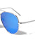 Large Flat Color Mirror Lens Aviators Sunglasses Wholesale
