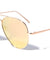 Large Flat Color Mirror Lens Aviators Sunglasses Wholesale