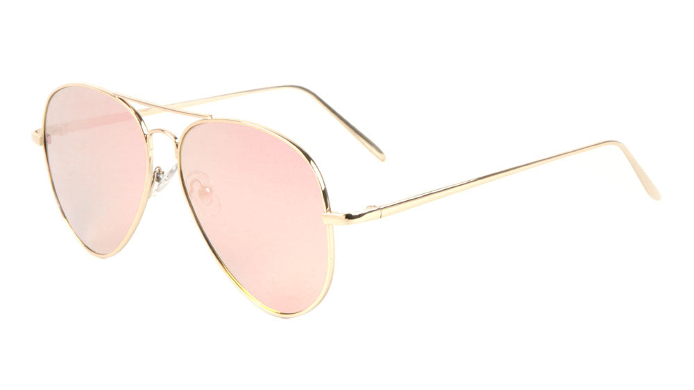 Louis Vuitton Goldtone Metal Aviator Frame Pink Lens Grease