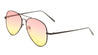 Large Flat Oceanic Color Lens Aviators Sunglasses Wholesale
