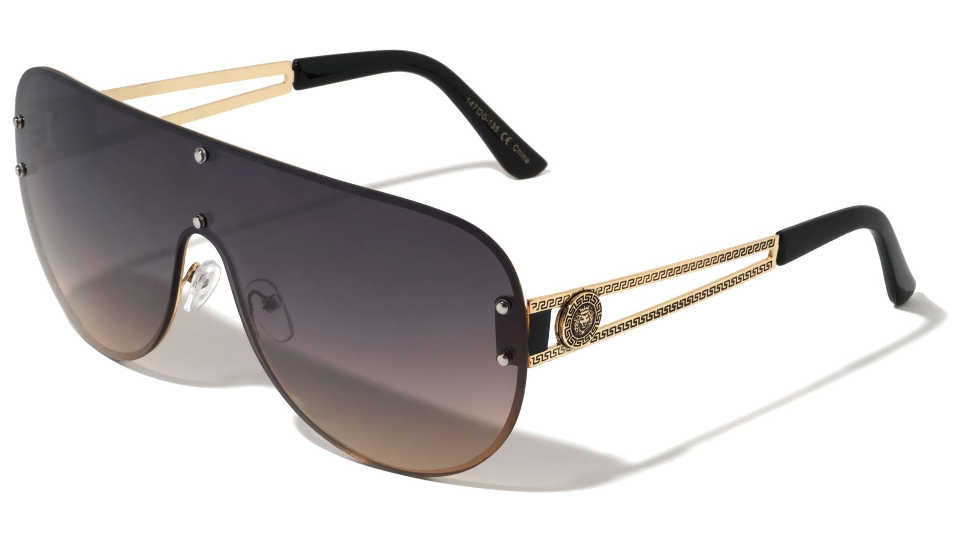 LH-P4077 KLEO Shield Rectangle Wholesale Sunglasses - Frontier Fashion, Inc.