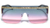 KLEO Rimless One Piece Shield Flat Top Wholesale Sunglasses