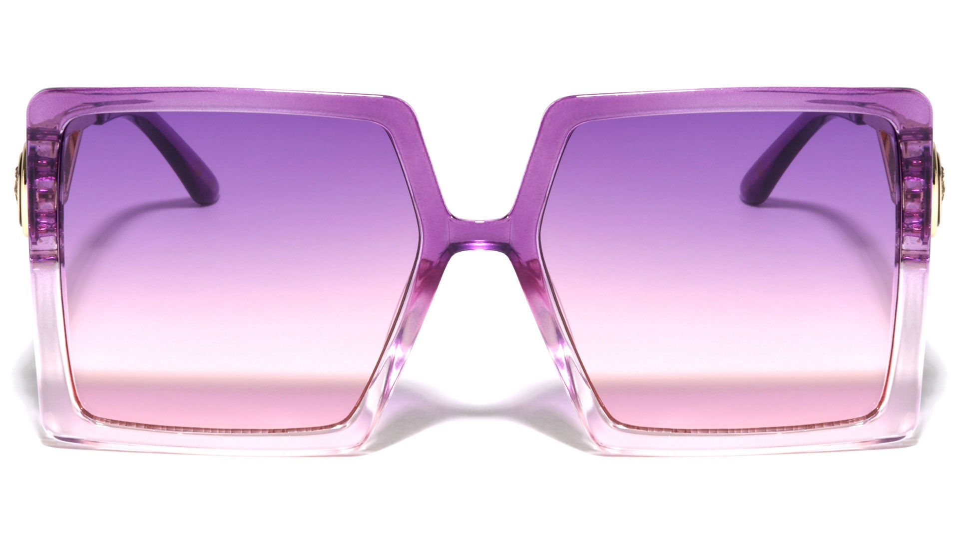 Oversized Metal Square Sunglasses