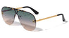 KLEO Flat Top Rimless One Piece Aviators Wholesale Sunglasses