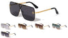 KLEO Flat Top Rimless One Piece Rectangle Wholesale Sunglasses