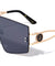 KLEO Rimless Flat One Piece Shield Geometric Wholesale Sunglasses