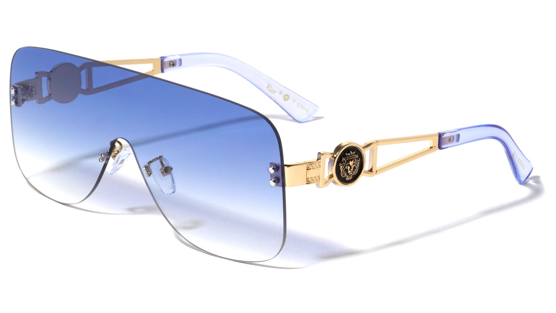 Kleo One Piece Shield Lens Rectangle Sunglasses