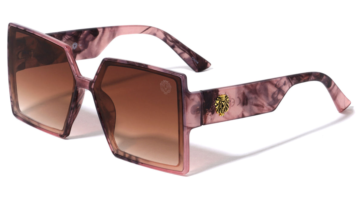 KLEO Squared Butterfly Thick Temple Wholesale Sunglasses