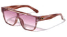 KLEO Flat Top Shield One Piece Wholesale Sunglasses