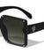 KLEO Oversized Flat Rimless Lens Square Wholesale Sunglasses