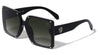 KLEO Oversized Flat Rimless Lens Square Wholesale Sunglasses