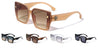 KLEO Semi Rimless Tapered Square Wholesale Sunglasses