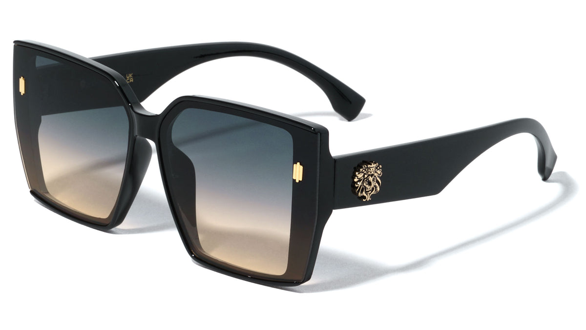 KLEO Semi Rimless Tapered Square Wholesale Sunglasses