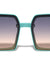 KLEO Tip Temple Cutout Square Wholesale Sunglasses