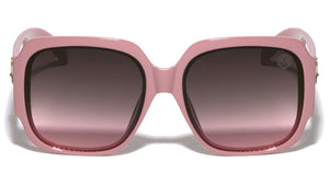 KLEO Rhombus Pattern Temple Butterfly Wholesale Sunglasses