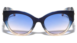 KLEO Round Chain Temple Retro Cat Eye Wholesale Sunglasses