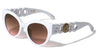 KLEO Round Chain Temple Retro Cat Eye Wholesale Sunglasses