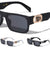 KLEO Flat Top Side Coin Temple Rectangle Wholesale Sunglasses