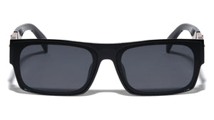 KLEO Flat Top Side Coin Temple Rectangle Wholesale Sunglasses