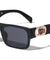 KLEO Flat Top Side Coin Temple Rectangle Wholesale Sunglasses