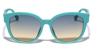 KLEO Side Temple Round Coin Oversized Cat Eye Wholesale Sunglasses